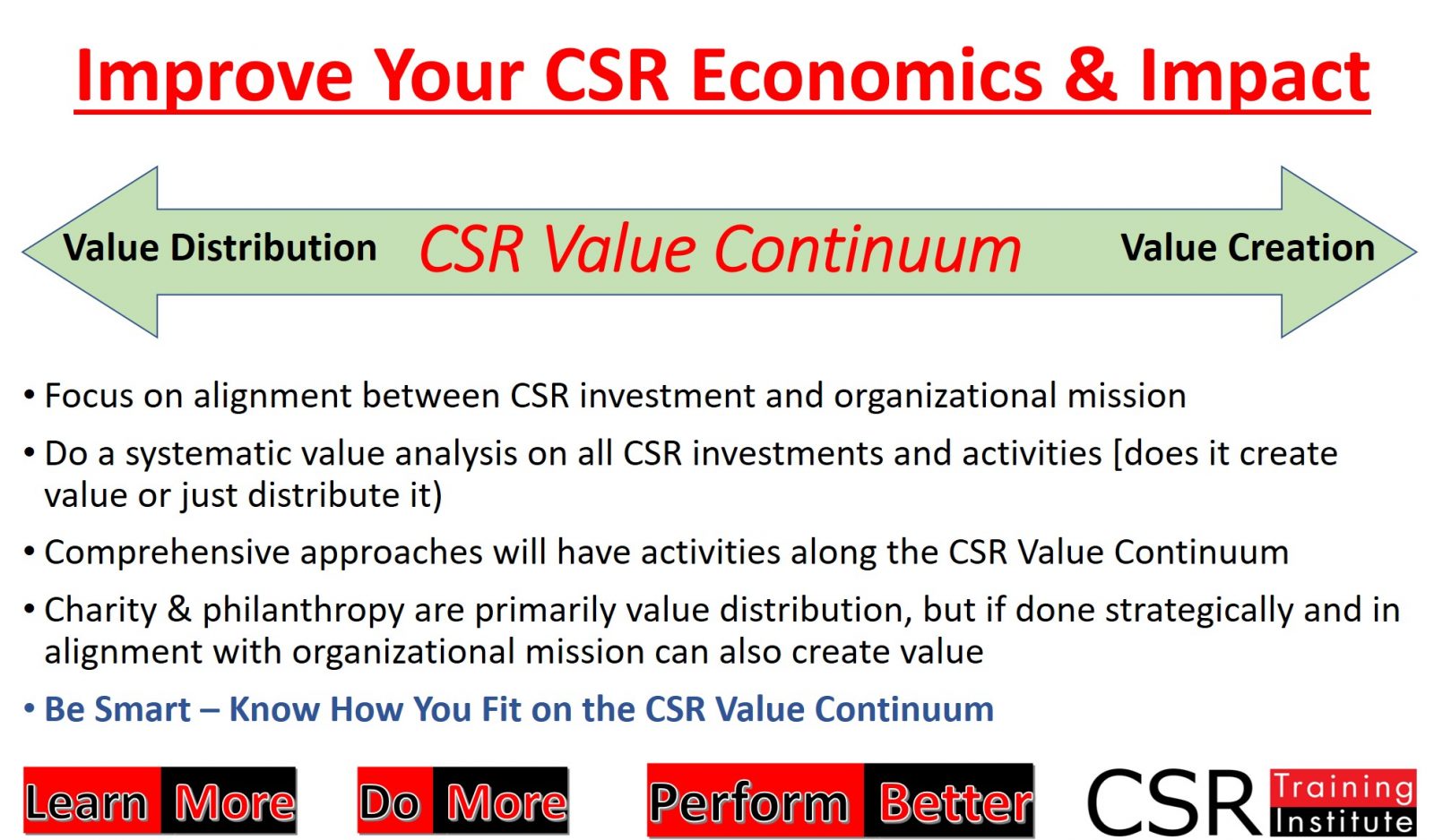 Improve your CSR economics and impact
