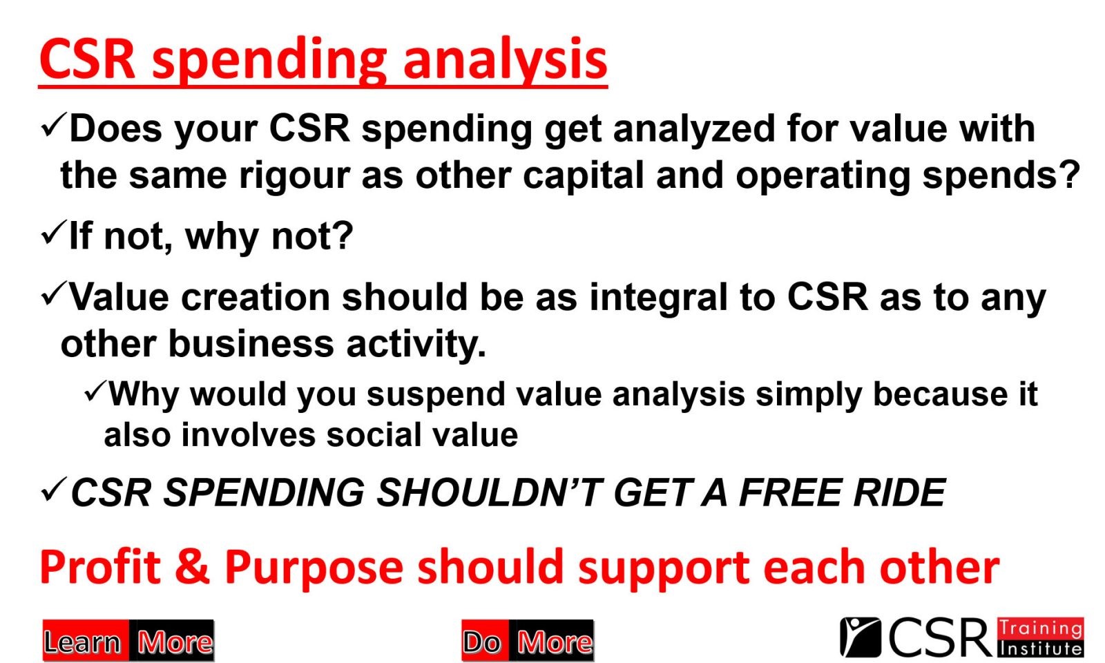 CSR spending analysis